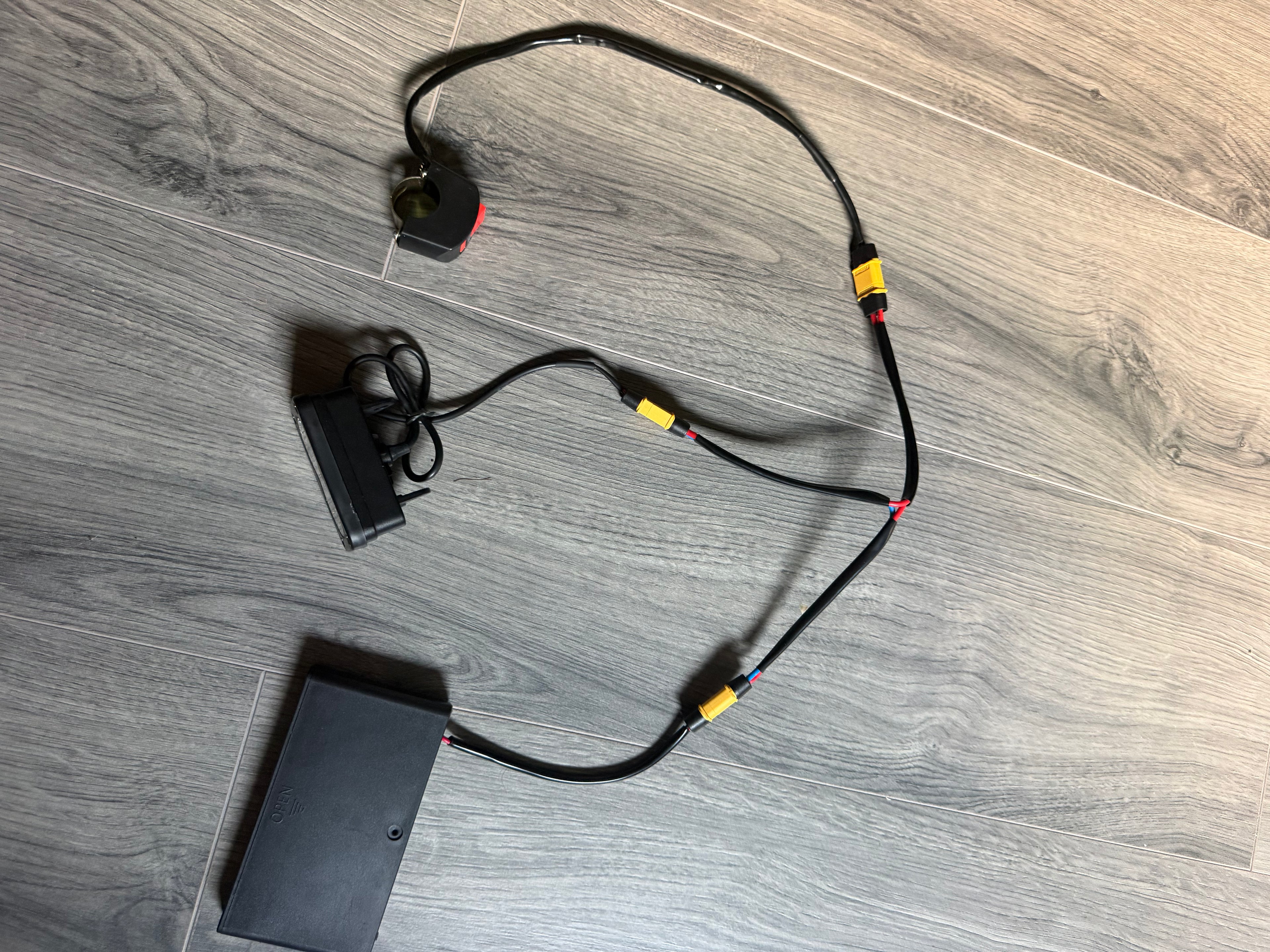 Battery powered Baja lights with switch